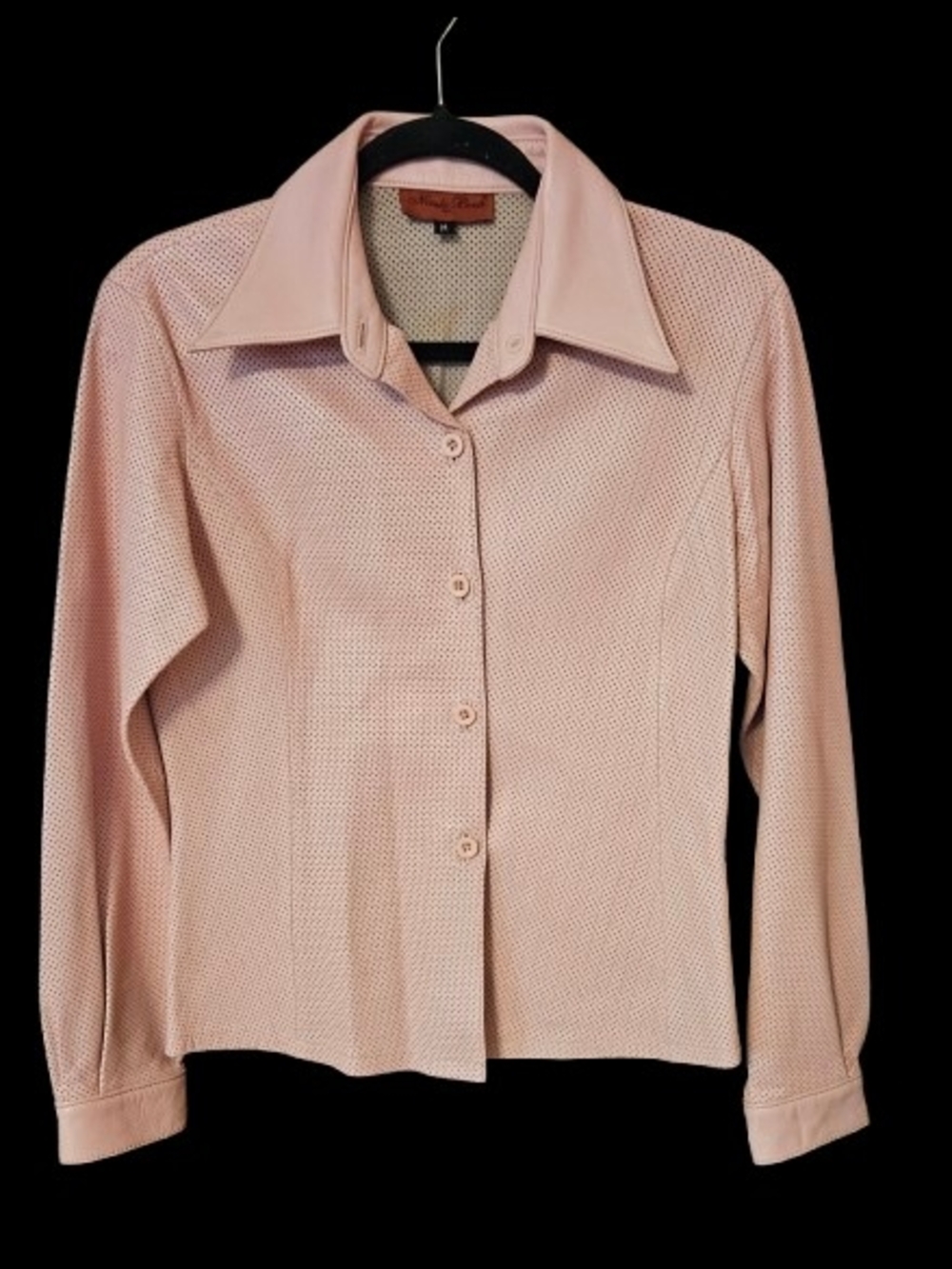 *Nicola Berti Vintage PERFORATED Leather Shirt Jacket